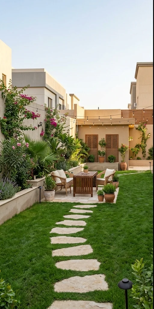 تصميم حديقة فيلا بالرياض من جرين لاند